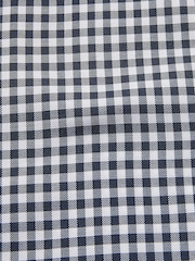 Navy Blue/White Gingham Easy Iron Button Down Oxford Shirt - Image 7 of 8