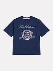 New Balance Blue Academy Crest Graphic T-Shirt - Image 1 of 3