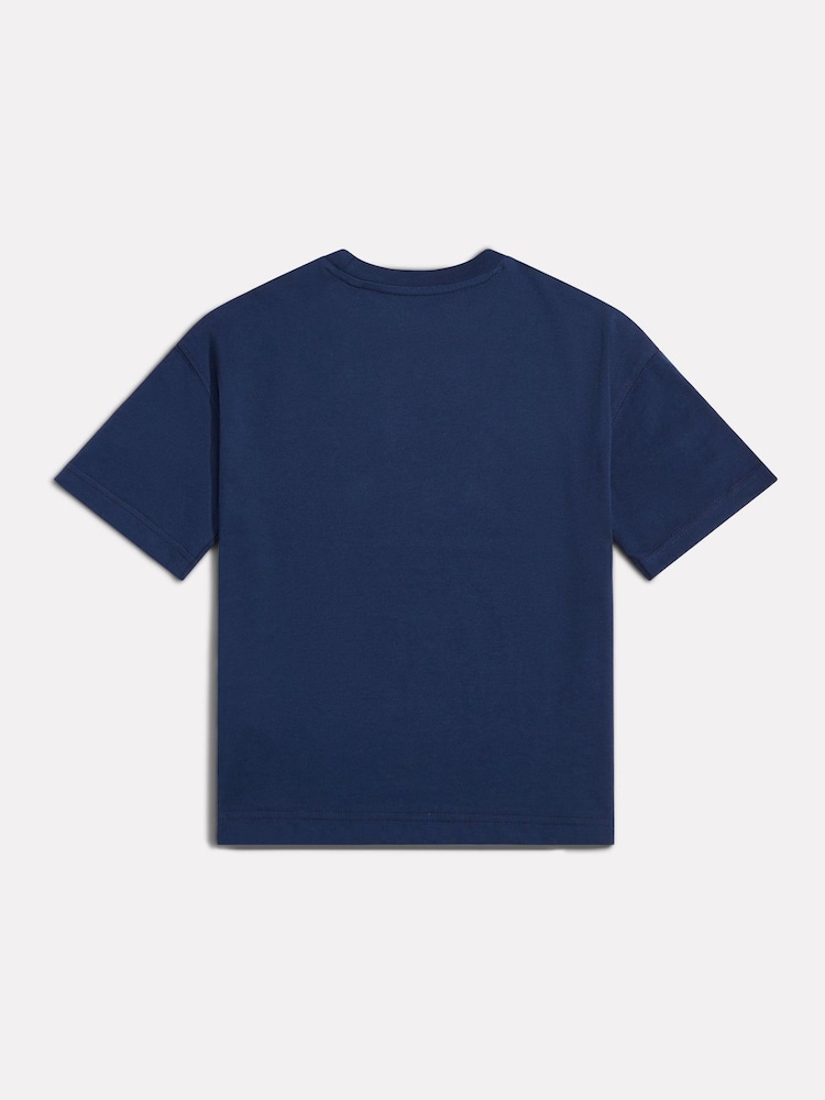 New Balance Blue Academy Crest Graphic T-Shirt - Image 2 of 3