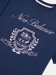 New Balance Blue Academy Crest Graphic T-Shirt - Image 3 of 3