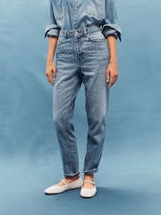 Mid Blue Mom Embellished 100% Cotton Jeans - Image 2 of 6