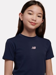 Blå - New Balance NB Harmony Fitted T-skjorte - Bilde 4 av 8