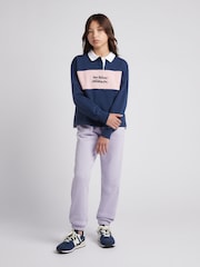 New Balance Blue Contrast Panel Rugby Top - Image 5 of 8