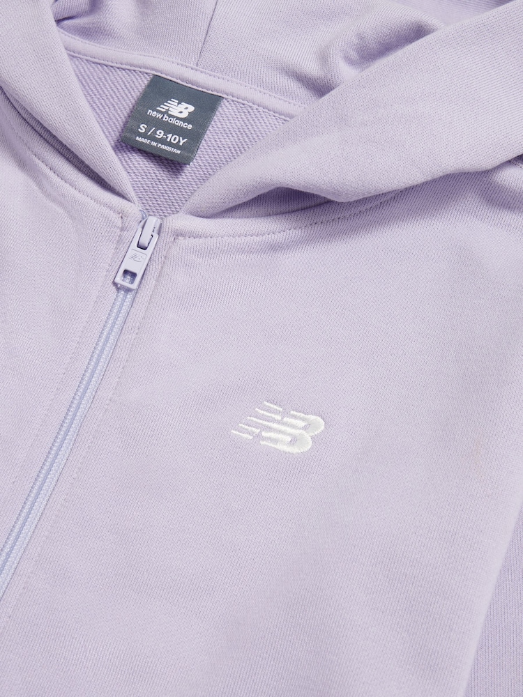 New Balance Small Logo Full Zip Hettegenser - Bilde 3 av 3