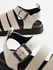 White Chunky Corkbed Sandals - Image 6 of 6