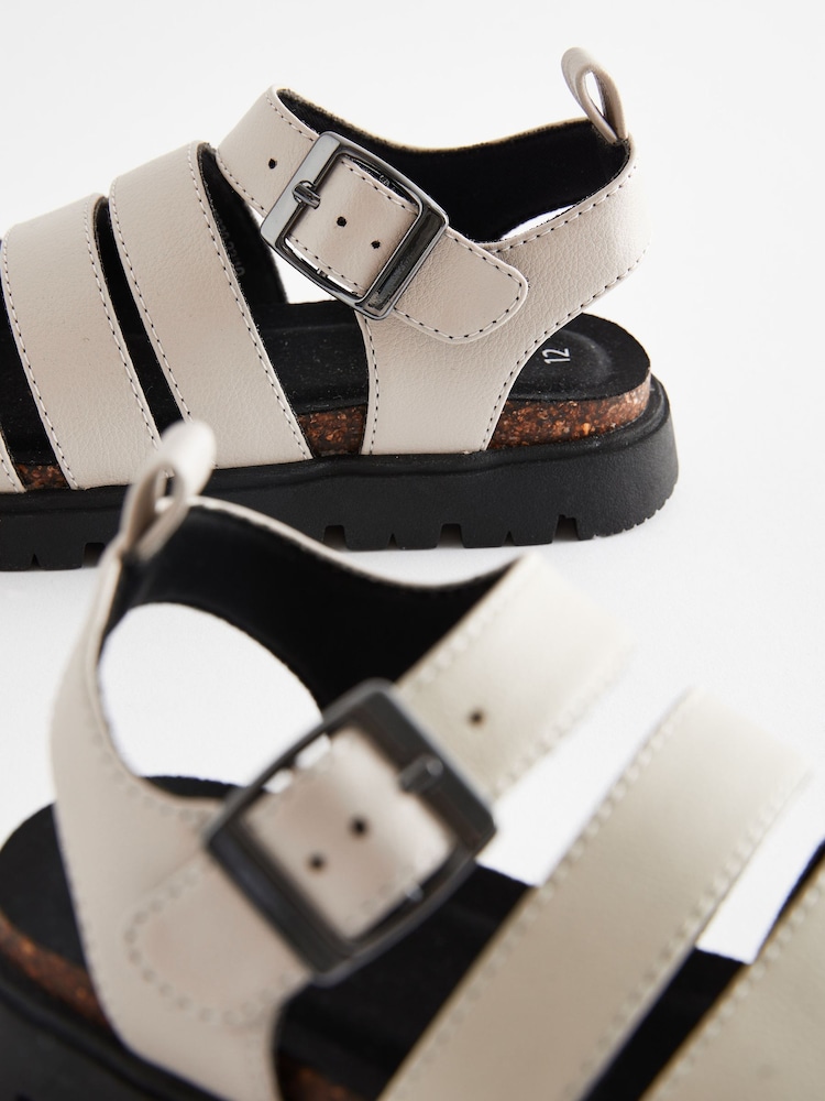 White Chunky Corkbed Sandals - Image 6 of 6