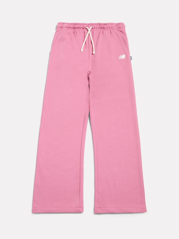 Rosa - New Balance Mjukisbyxor med liten logotyp och vida ben - Bild 1 av 3