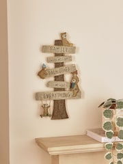Wood Effect Bertie Bear Family Wall Art - Image 2 of 5