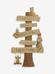 Wood Effect Bertie Bear Family Wall Art - Image 4 of 5