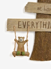Wood Effect Bertie Bear Family Wall Art - Image 5 of 5