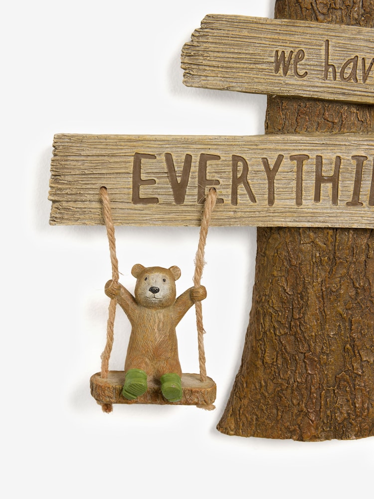 Wood Effect Bertie Bear Family Wall Art - Image 5 of 5