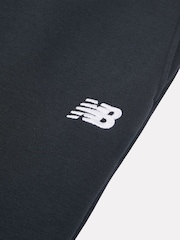 Svart - New Balance Mjukisbyxor med liten logotyp och vida ben - Bild 3 av 3