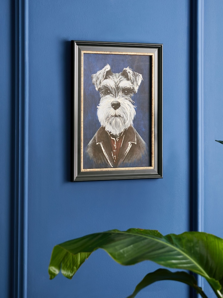 Cuadro decorativo enmarcado con perro Schnauzer vestido - Imagen 2 de 5 Cuadro decorativo enmarcado con perro Schnauzer vestido - Imagen 2 de 5
