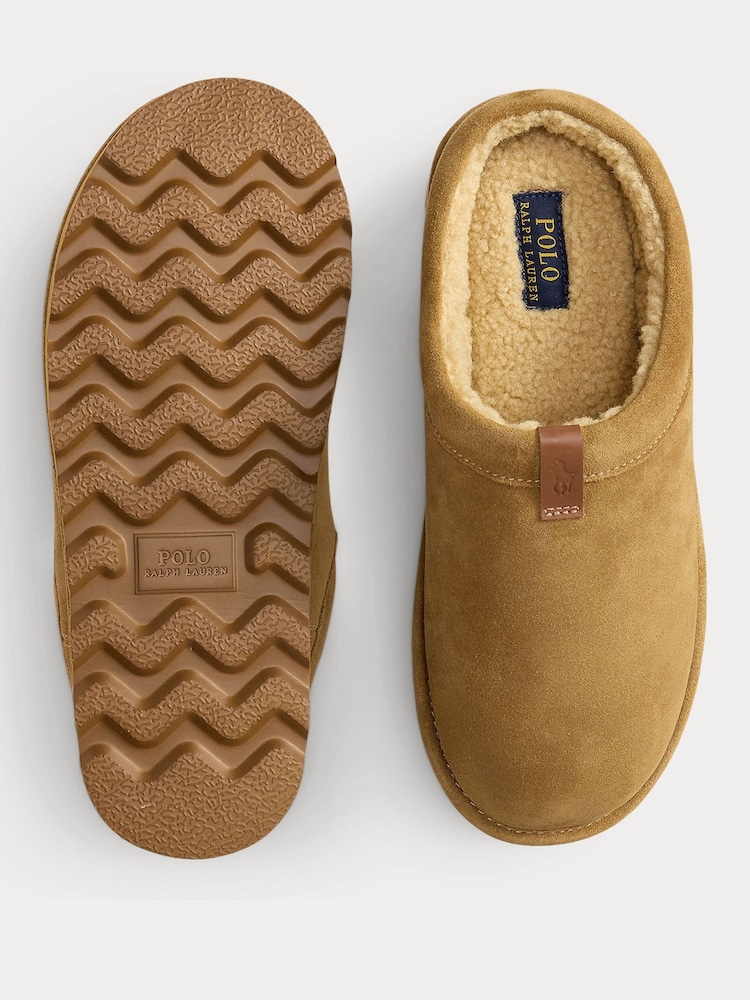 Polo Ralph Lauren Brown Reade Clog Slippers - Image 4 of 4