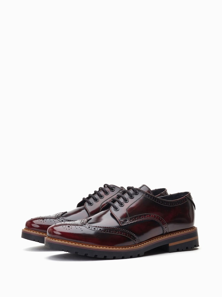 Base London Gibbs Lace Up Brogue Shoes - Image 2 of 6