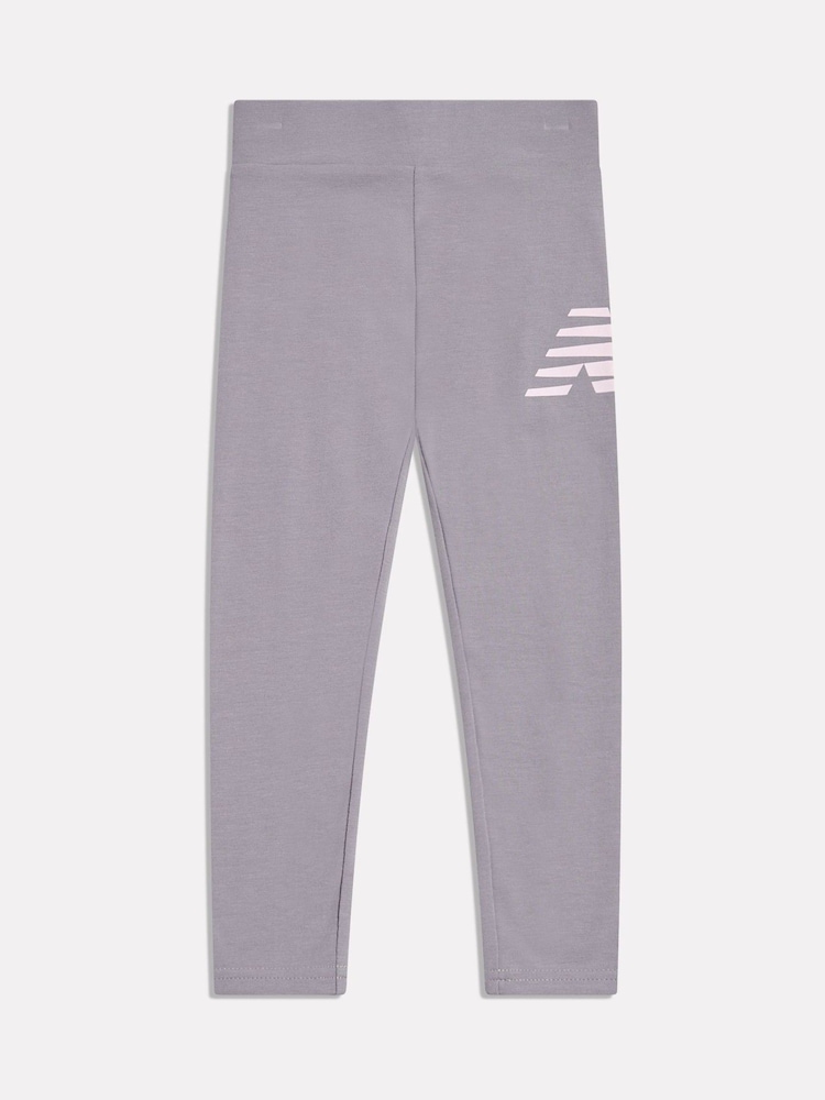 New Balance Grey Graphic Logo Leggings - Image 1 of 3 New Balance Grey Graphic Logo Leggings - Image 1 of 3