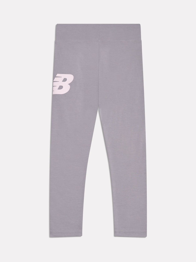 New Balance Grey Graphic Logo Leggings - Image 2 of 3 New Balance Grey Graphic Logo Leggings - Image 2 of 3