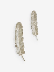 Set of 2 Silver Feather Wall Art - Image 4 of 5
