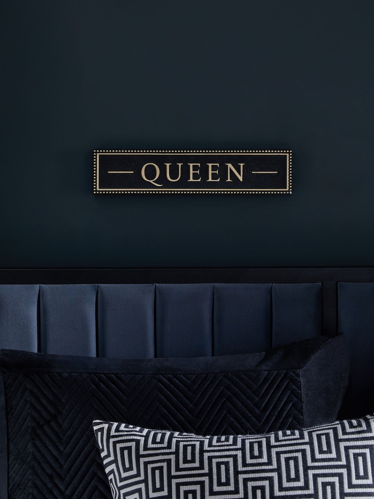 Black Slogan Queen Wall Art Sign - Image 2 of 5