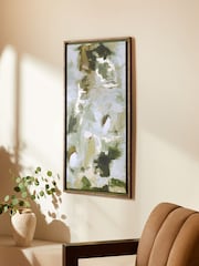 Green Abstract Framed Canvas Wall Art - Image 2 of 4
