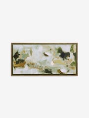 Green Abstract Framed Canvas Wall Art - Image 3 of 4