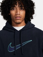 Nike Blue Sportswear Polar Fleece Hoodie - Image 4 of 8