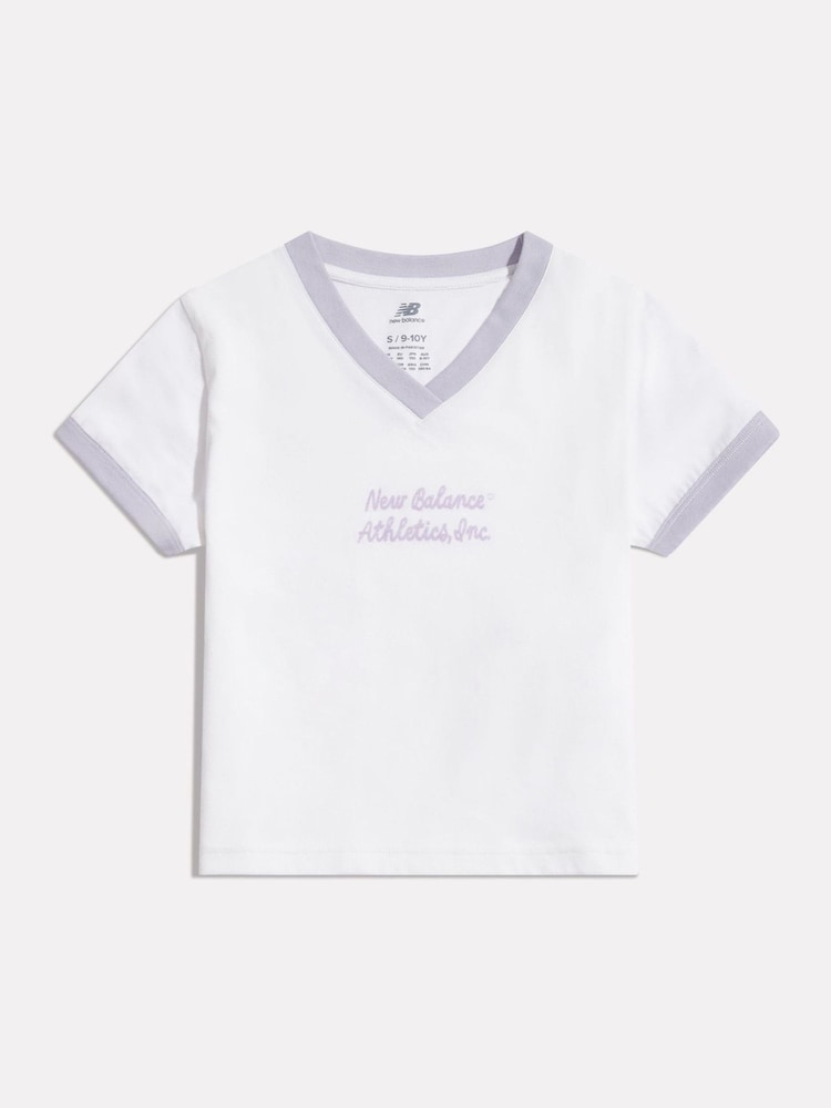 Blanco - Camiseta New Balance Athletics Jersey Ringer - Imagen 1 de 3