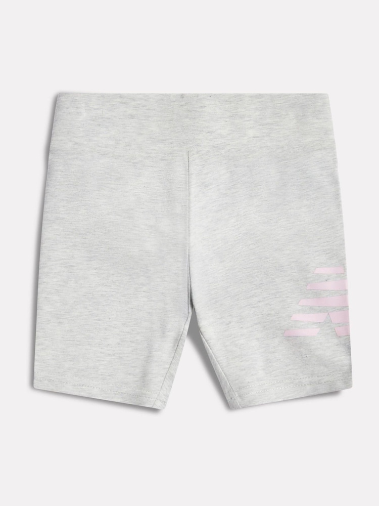 Gris - Short cycliste New Balance à logo superposé - Image 1 de 3