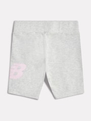 Gris - Short cycliste New Balance à logo superposé - Image 2 de 3