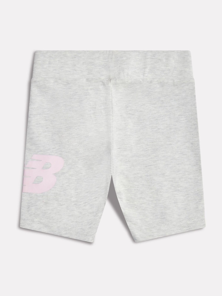 Gris - Short cycliste New Balance à logo superposé - Image 2 de 3