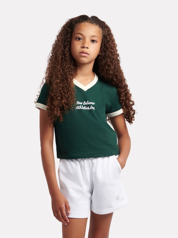 Verde - Camiseta New Balance Athletics Jersey Ringer - Imagen 1 de 8