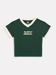 Verde - Camiseta New Balance Athletics Jersey Ringer - Imagen 6 de 8