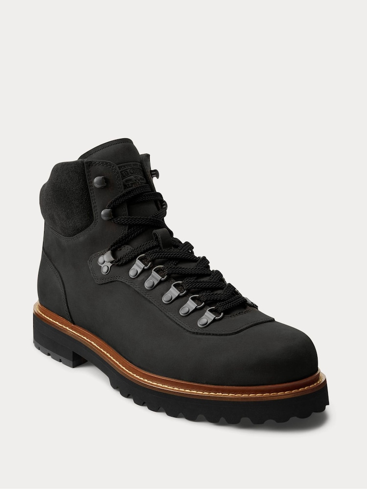 Polo Ralph Lauren Black Alpine Mid Cut Boots - Image 2 of 4