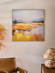 Yellow Landscape Framed Canvas Wall Art - Image 1 of 5