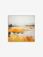 Yellow Landscape Framed Canvas Wall Art - Image 4 of 5