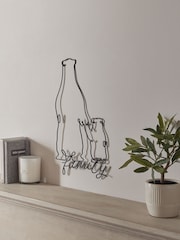 Black Metal Family Bear Wall Art - Image 2 of 4