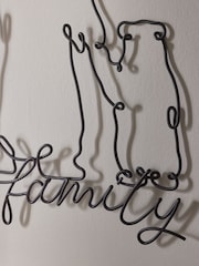 Black Metal Family Bear Wall Art - Image 3 of 4