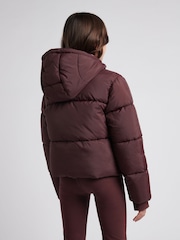 New Balance Brown Wide Baffle Puffer Coat - Image 3 of 9