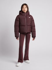 New Balance Brown Wide Baffle Puffer Coat - Image 5 of 9