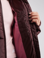 New Balance Brown Wide Baffle Puffer Coat - Image 6 of 9
