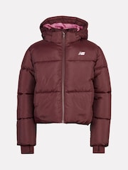 New Balance Brown Wide Baffle Puffer Coat - Image 7 of 9