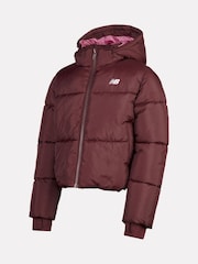 New Balance Brown Wide Baffle Puffer Coat - Image 8 of 9