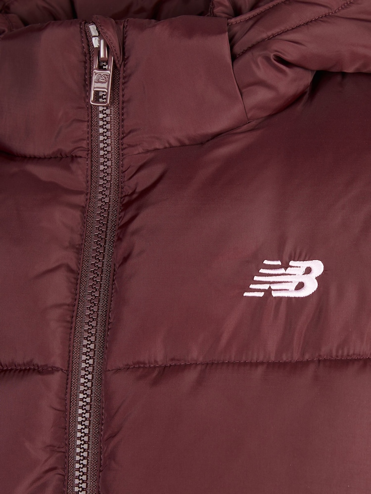 New Balance Brown Wide Baffle Puffer Coat - Image 9 of 9 New Balance Brown Wide Baffle Puffer Coat - Image 9 of 9