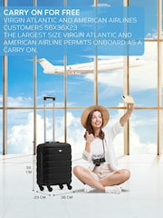 Flight Knight 56x36x23cm 4 Wheel ABS Hard Case Cabin Carry On Hand Luggage - Image 6 of 8