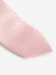Coral Pink Textured Tie - Image 2 of 3