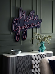 Black Pink Hello Gorgeous Plaque Wall Art - Image 2 of 6