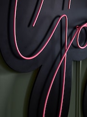 Black Pink Hello Gorgeous Plaque Wall Art - Image 3 of 6
