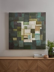 Green Abstract Canvas Wall Art - Image 1 of 6