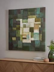 Green Abstract Canvas Wall Art - Image 2 of 6