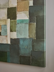 Green Abstract Canvas Wall Art - Image 3 of 6